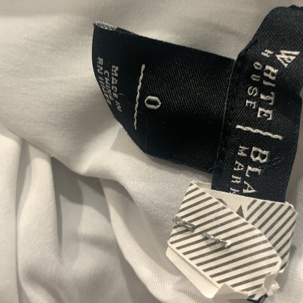 White House Black Market Gray Linen Pencil Straight Skirt Women's Size 0 - Picture 7 of 8
